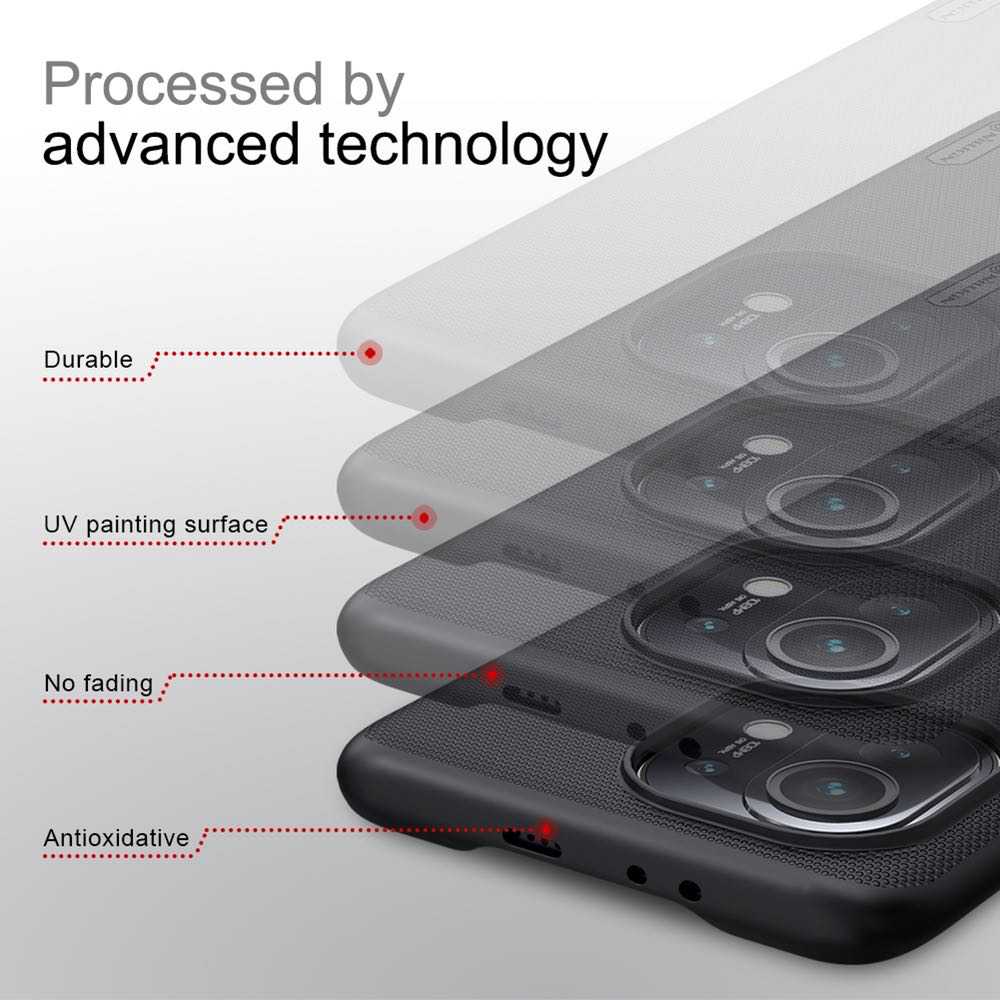 Xiaomi Mi 11 Case NILLKIN Frosted Concave-Convex - Black