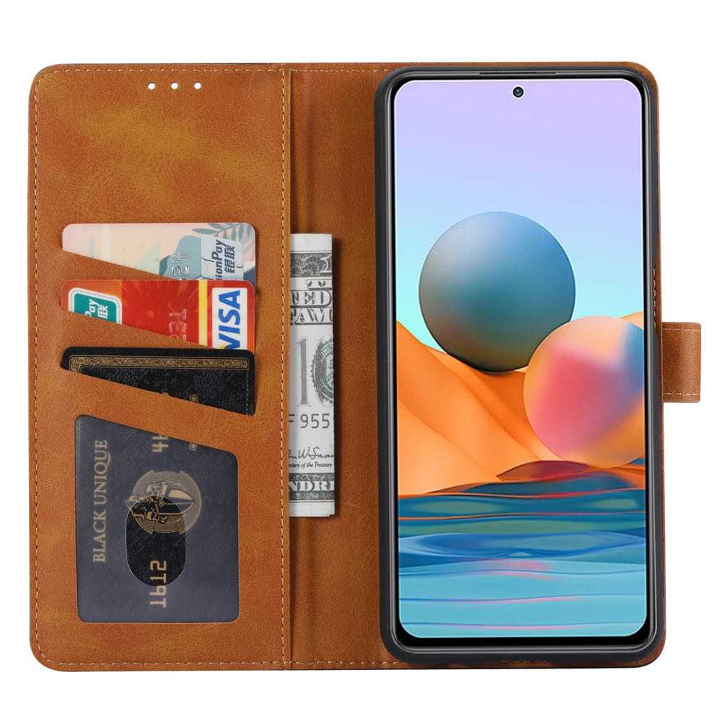 Xiaomi Redmi Note 10 4G / Redmi Note 10S Case Pu Leather - Coffee