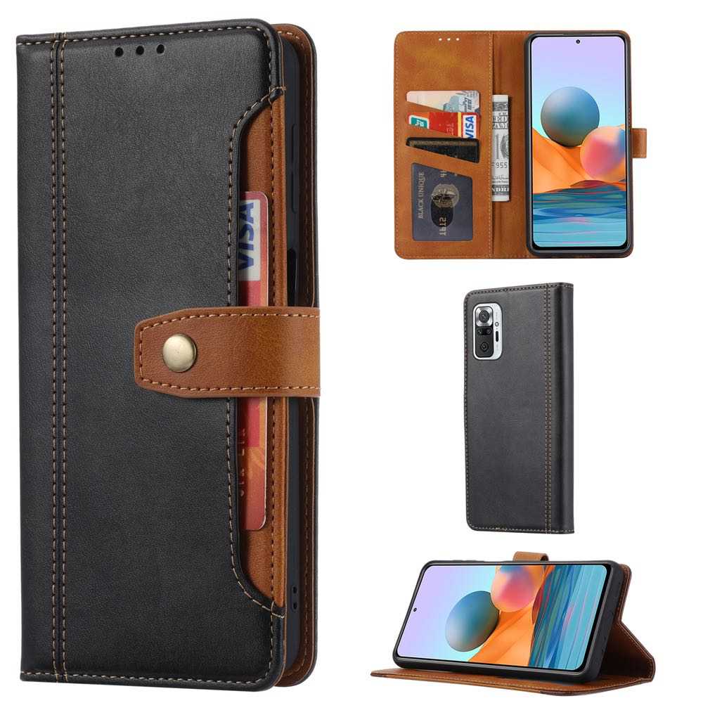 Xiaomi Redmi Note 10 4G Case Double Fold Clasp - Black