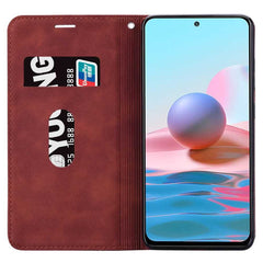 Xiaomi Redmi Note 10 4G / Note 10S Case Magnetic Flip - Brown