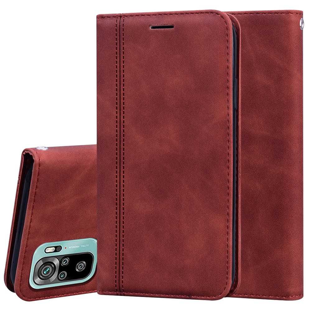 Xiaomi Redmi Note 10 4G / Note 10S Case Magnetic Flip - Brown