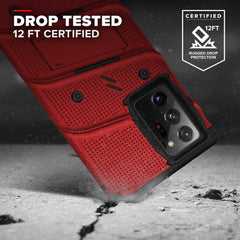 ZIZO Bolt Samsung Galaxy Note 20 Ultra Case - Red & Black