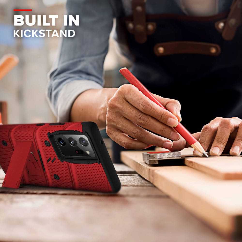 ZIZO Bolt Samsung Galaxy Note 20 Ultra Case - Red & Black