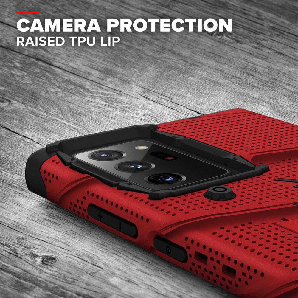 ZIZO Bolt Samsung Galaxy Note 20 Ultra Case - Red & Black