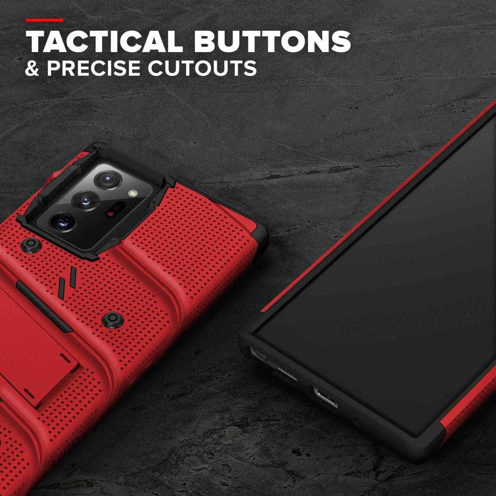 ZIZO Bolt Samsung Galaxy Note 20 Ultra Case - Red & Black