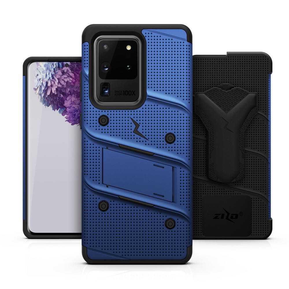 Samsung Galaxy S20 Ultra ZIZO Bolt Tough Case - Blue & Black