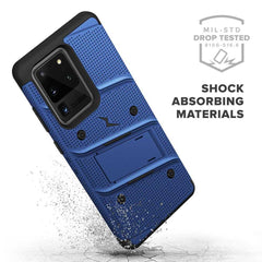 Samsung Galaxy S20 Ultra ZIZO Bolt Tough Case - Blue & Black