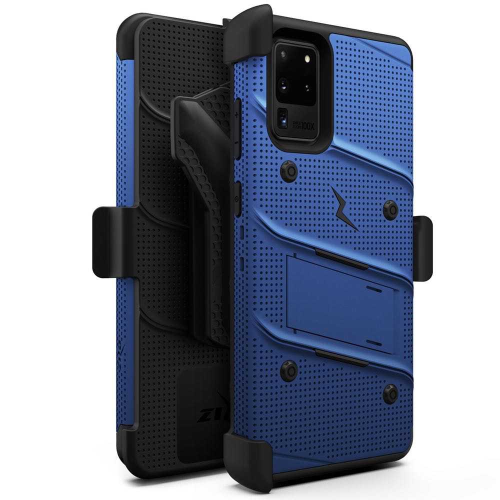 Samsung Galaxy S20 Ultra ZIZO Bolt Tough Case - Blue & Black