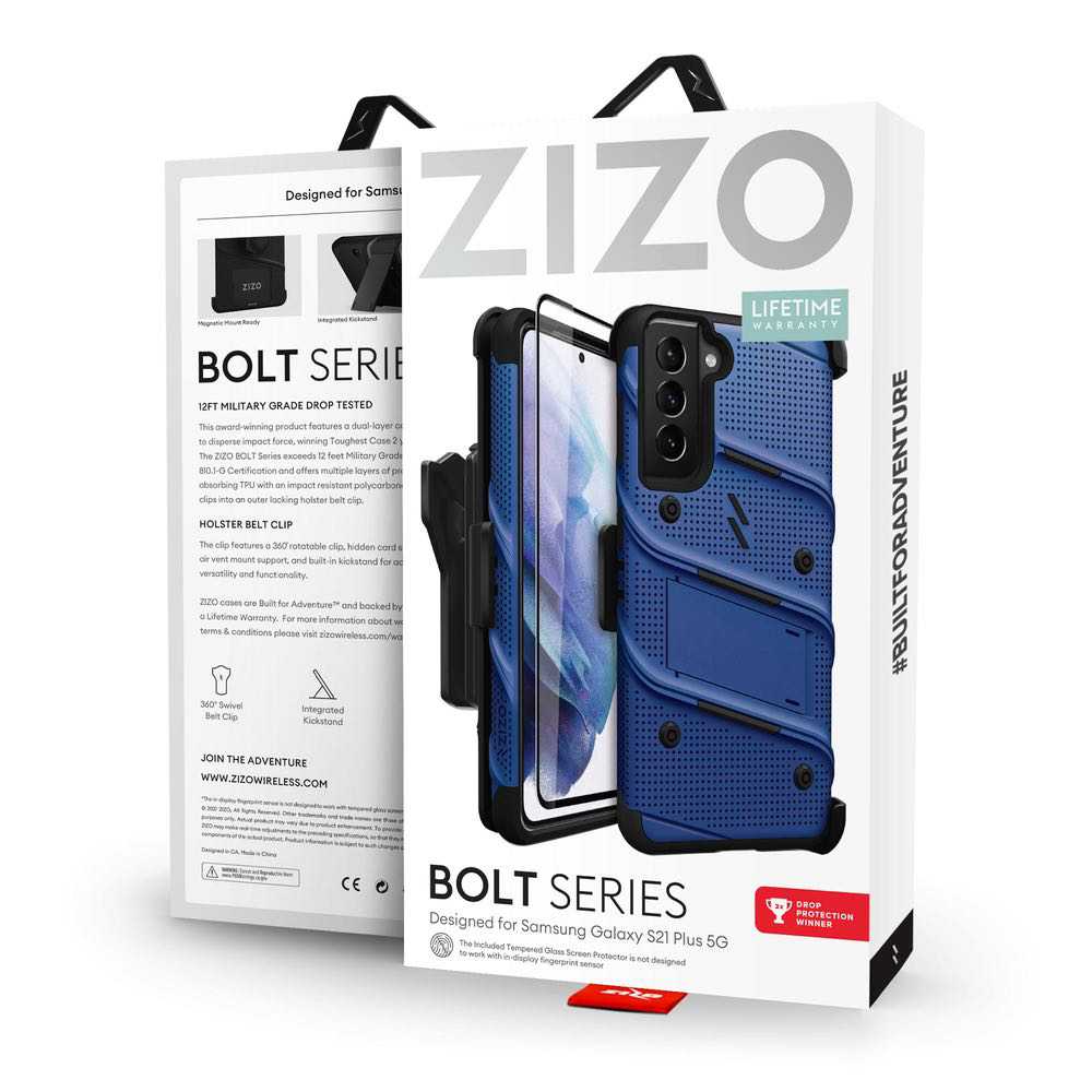 Samsung Galaxy S21 Plus ZIZO Bolt Series Case - Blue