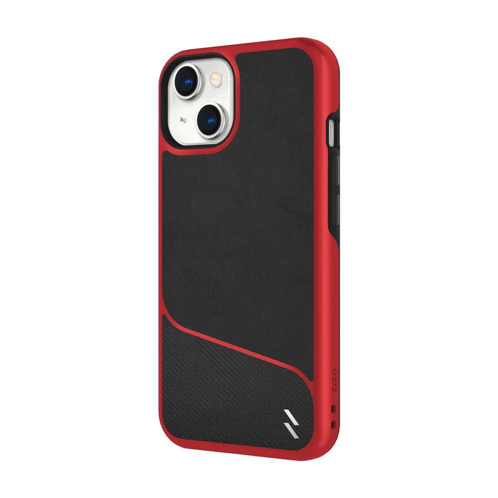 iPhone 13 Case ZIZO DIVISION Series Secure Back - Black + Red