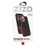 iPhone 13 Pro Max Case ZIZO DIVISION Series - Black & Red