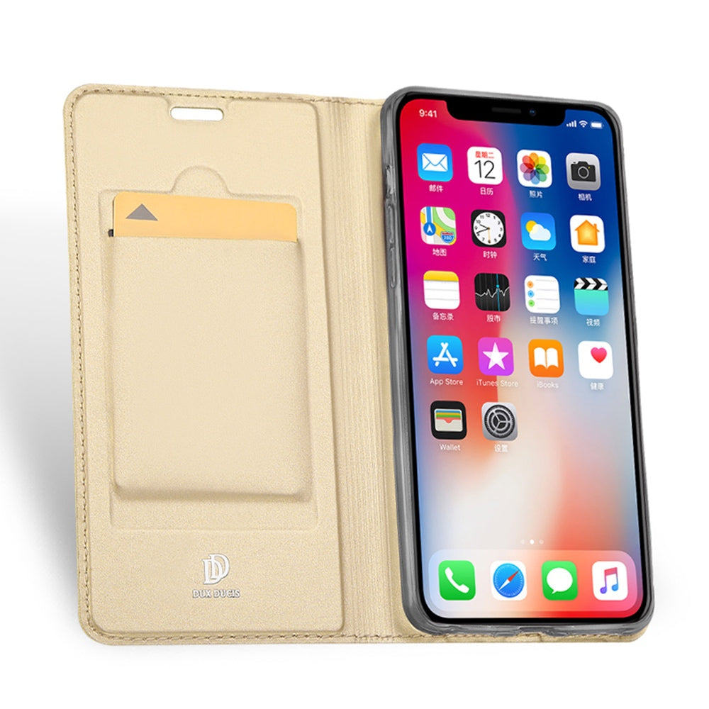 iPhone XS Max Case Made With PU Leather and TPU - Gold