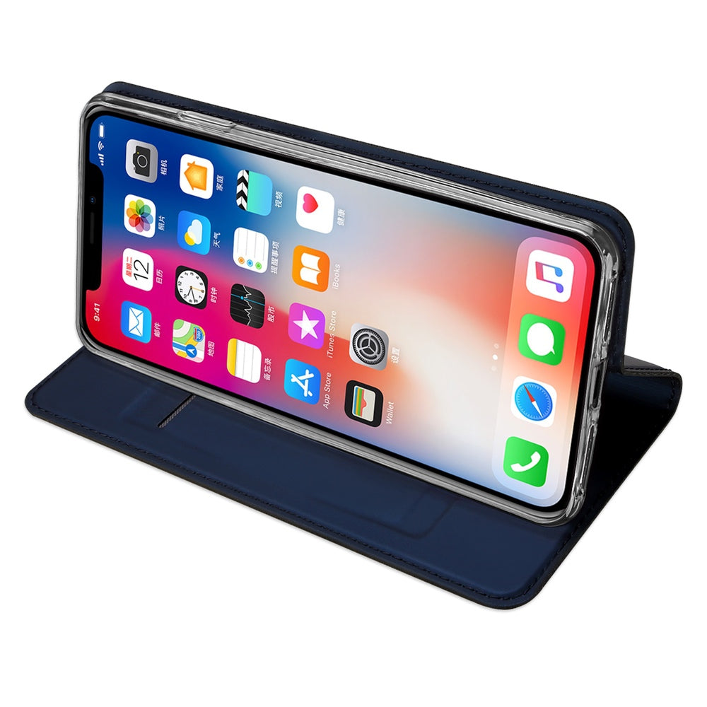 iPhone XS Max Case Made With PU Leather and TPU - Blue