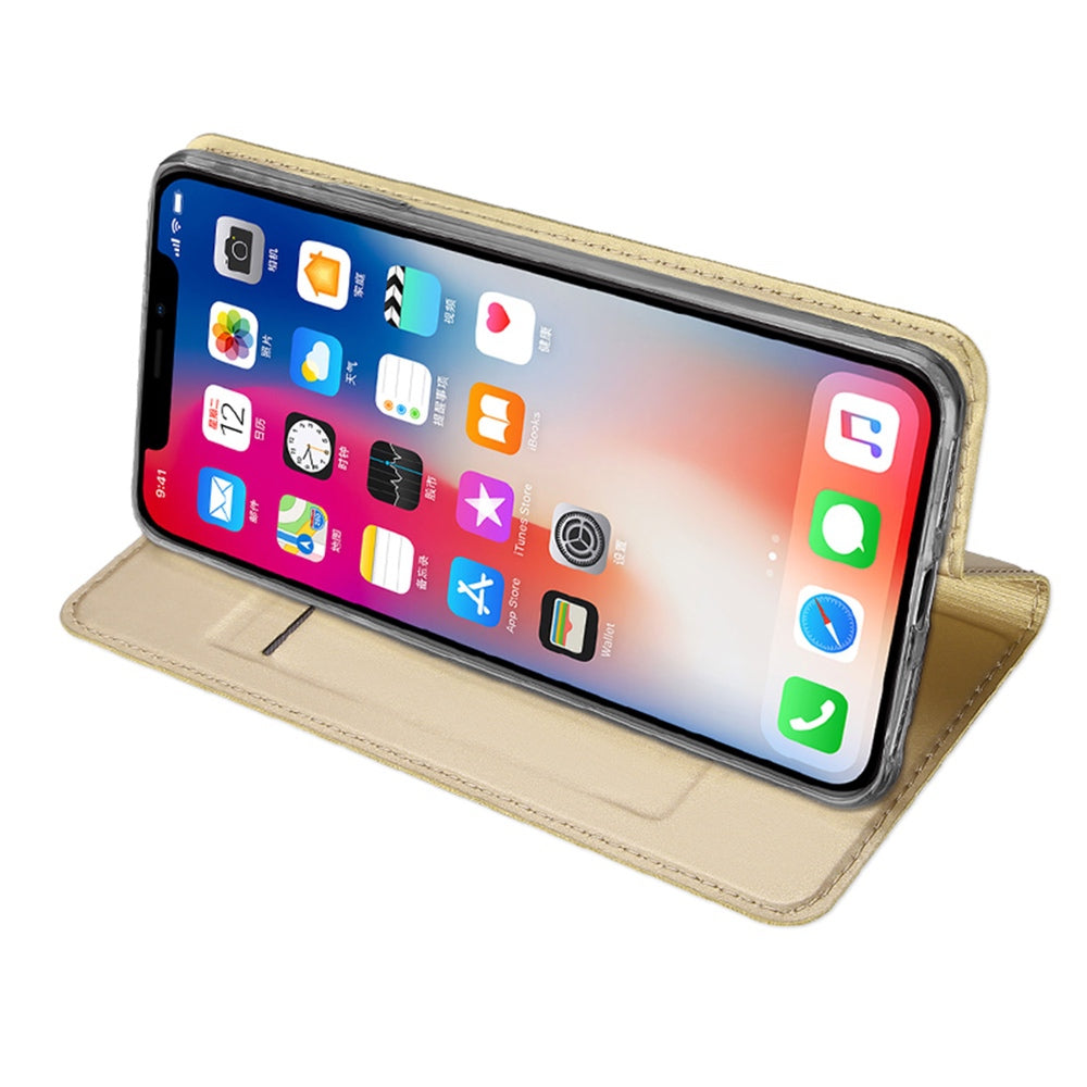 iPhone XS Max Case Made With PU Leather and TPU - Gold