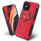 iPhone 12 Mini Case With Four Card Slots - Red