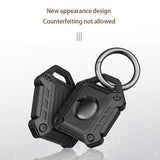 AirTag Case Armor Shockproof TPU with Keychain Hook Loop - Black