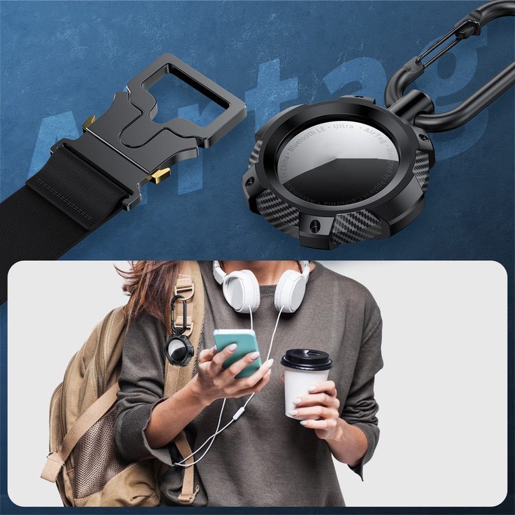 AirTag Case Made With Silicone Shockproof - Black