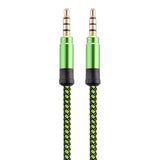 Aux Cable Gold-Plated 3.5 mm Stereo Audio 1.5M - Green