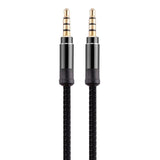 Aux Cable Gold-Plated 3.5 mm Stereo Audio 1.5M - Black