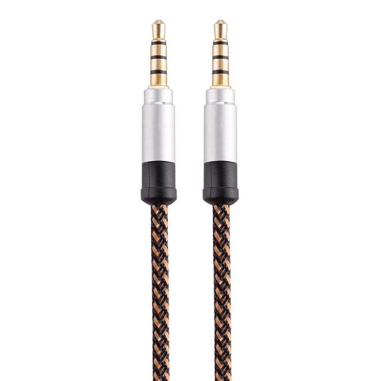 Aux Cable Gold-Plated 3.5 mm Stereo Audio 1.5M - Brown