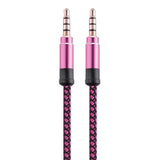 Aux Cable Gold-Plated 3.5 mm Stereo Audio 1.5M - Purple