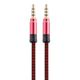 Aux Cable Gold-Plated 3.5 mm Stereo Audio 1.5M - Red