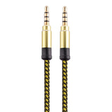 Aux Cable Gold-Plated 3.5 mm Stereo Audio 1.5M - Yellow