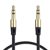 Aux Cable Gold-Plated 3.5 mm Stereo Audio 1M - Black
