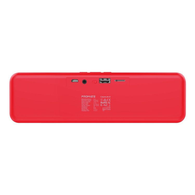 Bluetooth Speaker PROMATE 6W Wireless HD CAPSULE-2 - Red