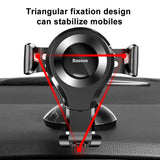 Car Phone Holder BASEUS Osculum Type Gravity Mount - Black