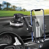 Car Phone Holder Big Suction Cup Multi-Angle Adjustment - Black