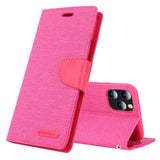 MERCURY GOOSPERY Canvas Diary PU Leather iPhone 12 Pro Max Case