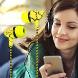 Earphone Wired Headset Super Bass Sound With Mic - Yellow