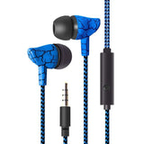 Earphone Wired Headset Super Bass Sound With Mic - Blue