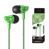 Earphone Wired Headset Super Bass Sound With Mic - Green