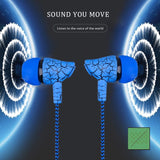 Earphone Wired Headset Super Bass Sound With Mic - Green