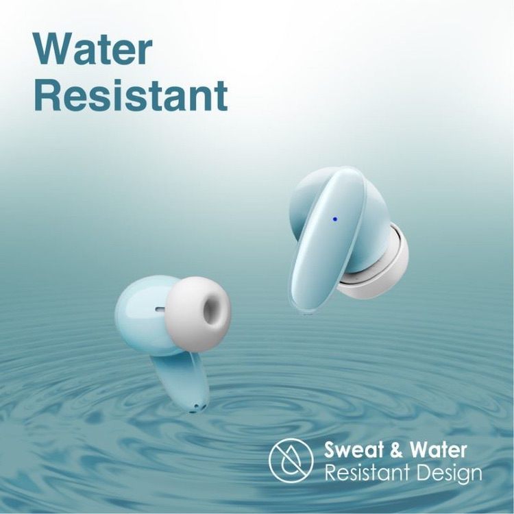 Earphones In-Ear HD Bluetooth Earbuds With Intellitouch - Blue