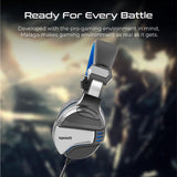 Gaming Headphones Over-Ear Wired Amplified Stereo VERTUX - Blue