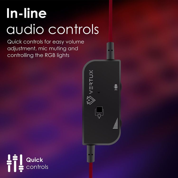 Gaming Headphones Over-Ear Wired Ergonomic Noise Isolating VERTUX