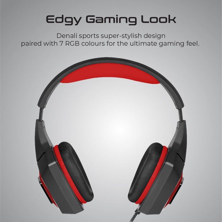 Gaming Headphones Wired High Fidelity Surround Sound VERTUX - Red