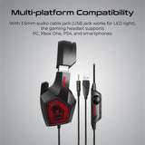 Gaming Headphones Wired High Fidelity Surround Sound VERTUX - Red