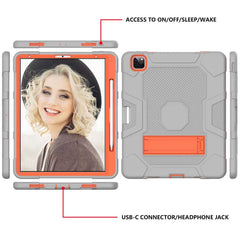 iPad Pro 12.9 4th Generation 2020 Case Shockproof Protective - Grey Orange