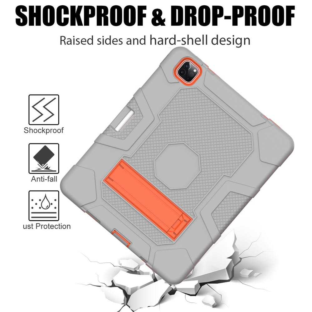 iPad Pro 12.9 4th Generation 2020 Case Shockproof Protective - Grey Orange