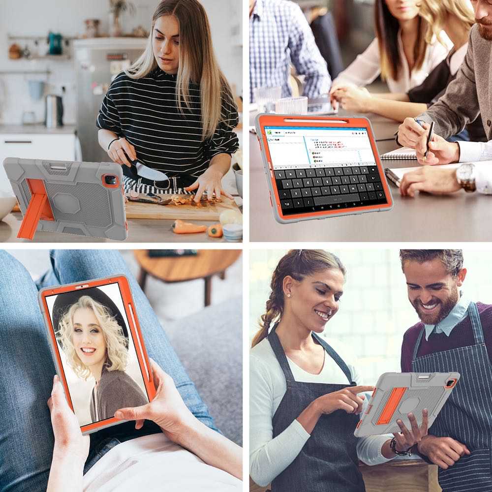 iPad Pro 12.9 4th Generation 2020 Case Shockproof Protective - Grey Orange