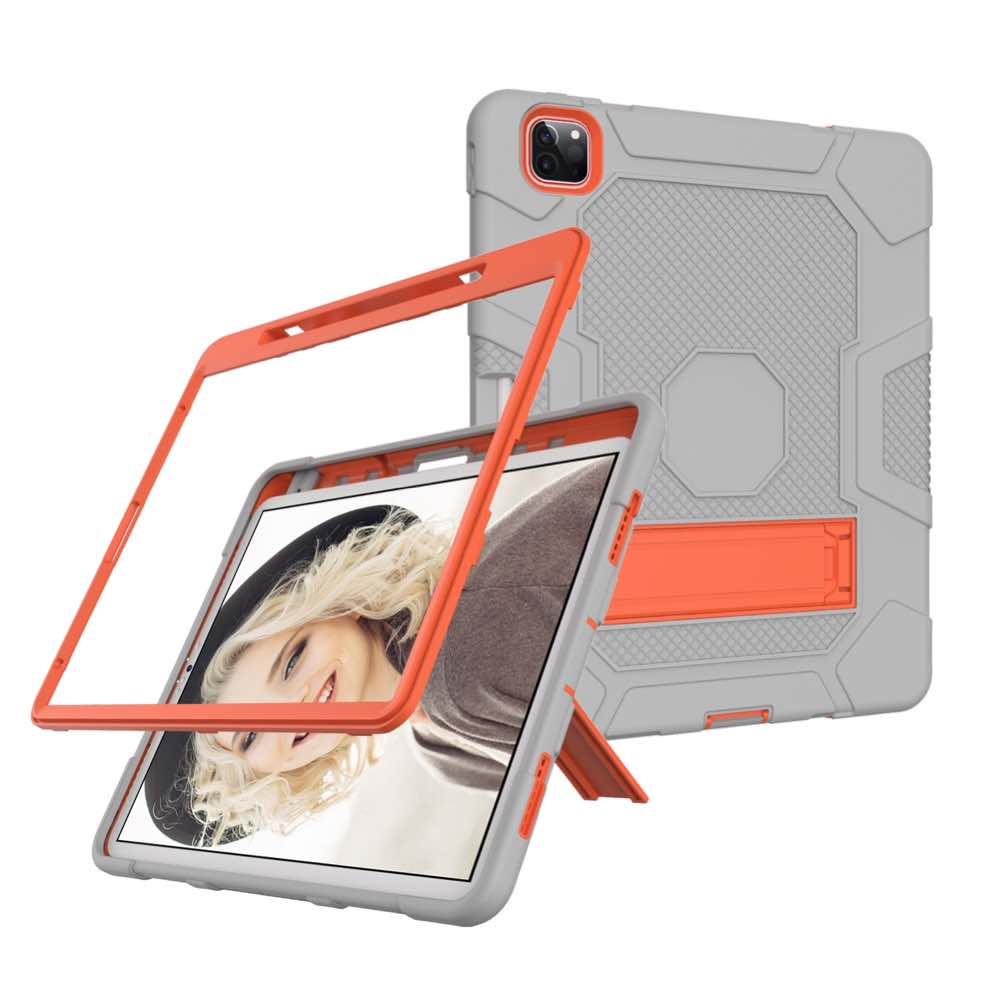 iPad Pro 12.9 4th Generation 2020 Case Shockproof Protective - Grey Orange