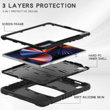 iPad Pro 12.9 2022/2021 Case Shockproof 3-Layer Protection - Black