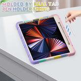 iPad Pro 12.9 2022 / 2021 Case Shockproof 3-Layer Protection - Colourful