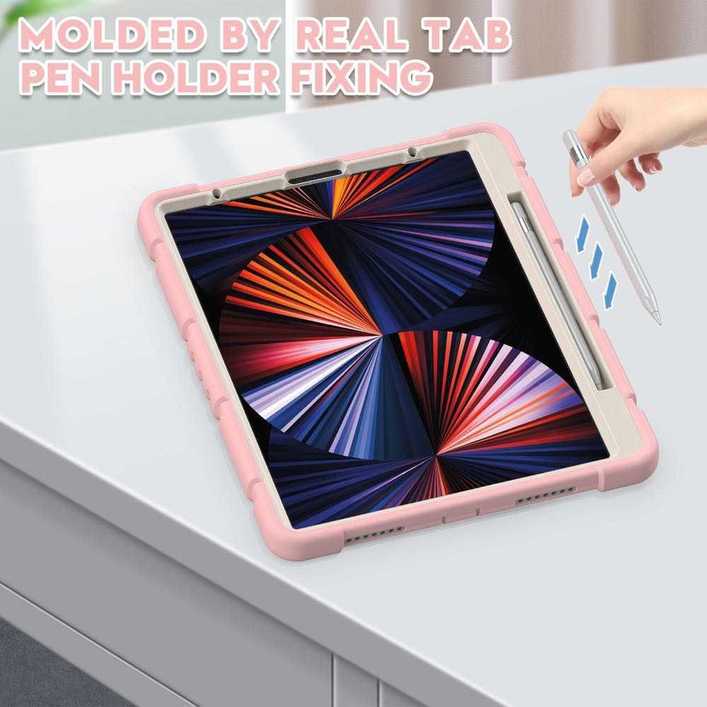 iPad Pro 12.9 2022 / 2021 Case Shockproof 3-Layer Protection - Pink