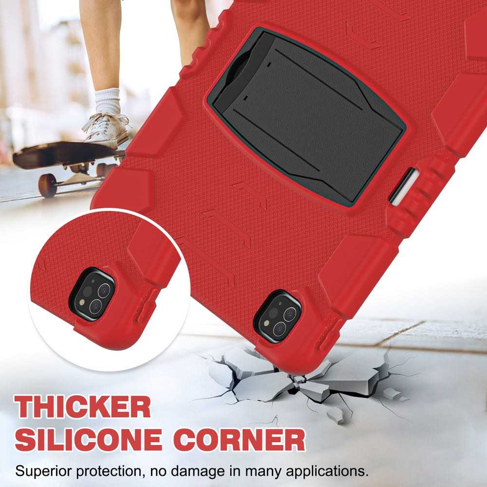 iPad Pro 12.9 2022/2021 Case Shockproof 3-Layer Protection - Red