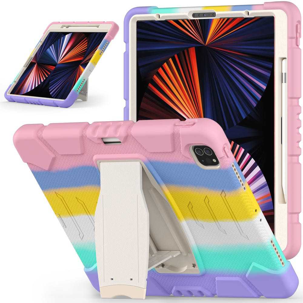 iPad Pro 12.9 2022 / 2021 Case Shockproof 3-Layer Protection - Colourful